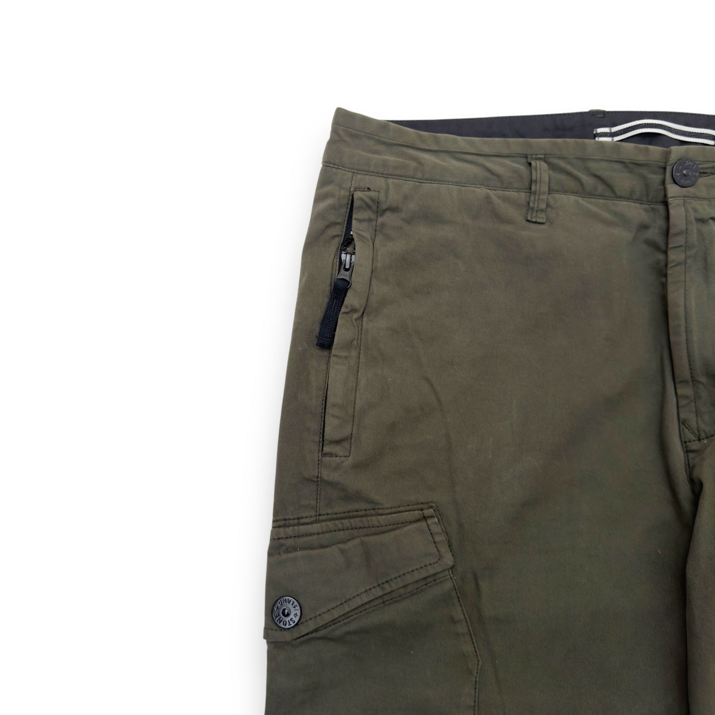 STONE ISLAND CARGO TROUSERS GREEN W34”