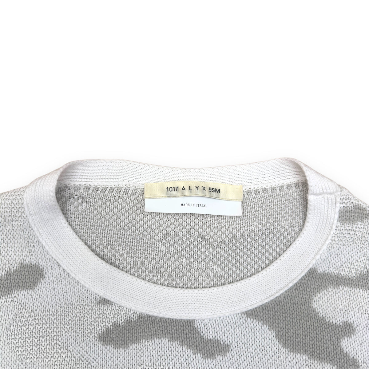 1017 ALYX 9SM CAMO SWEATER WHITE M