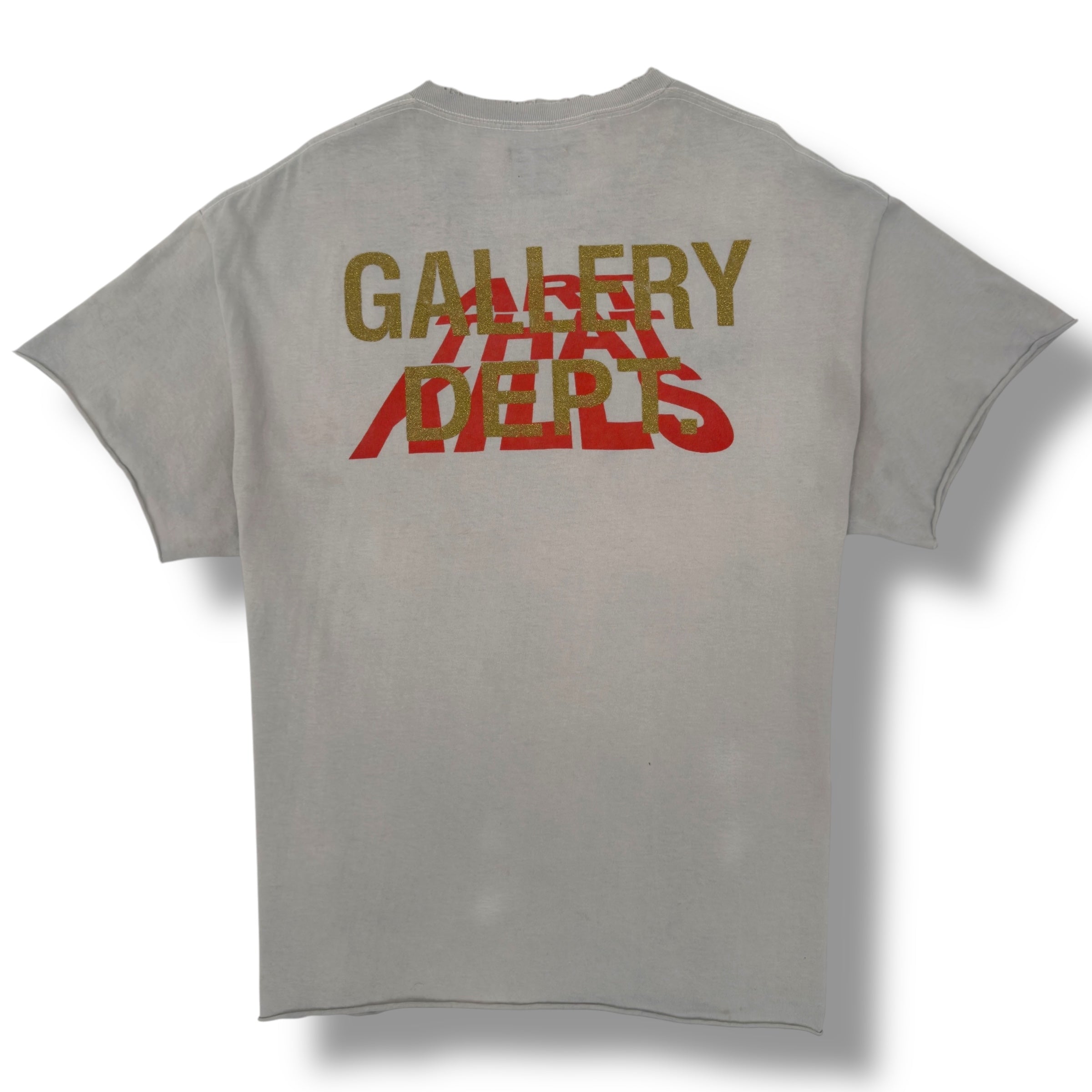 GALLERY DEPT. CORONA VIRUS WORLD TOUR DISTRESSED T-SHIRT GREY L