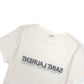 SAINT LAURENT LOGO-PRINT COTTON T-SHIRT WHITE / BLACK M