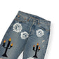 DENIM TEARS X VIRGIL ABLOH “MESSAGE IN A TEAR’ DENIM JEANS BLUE W32”