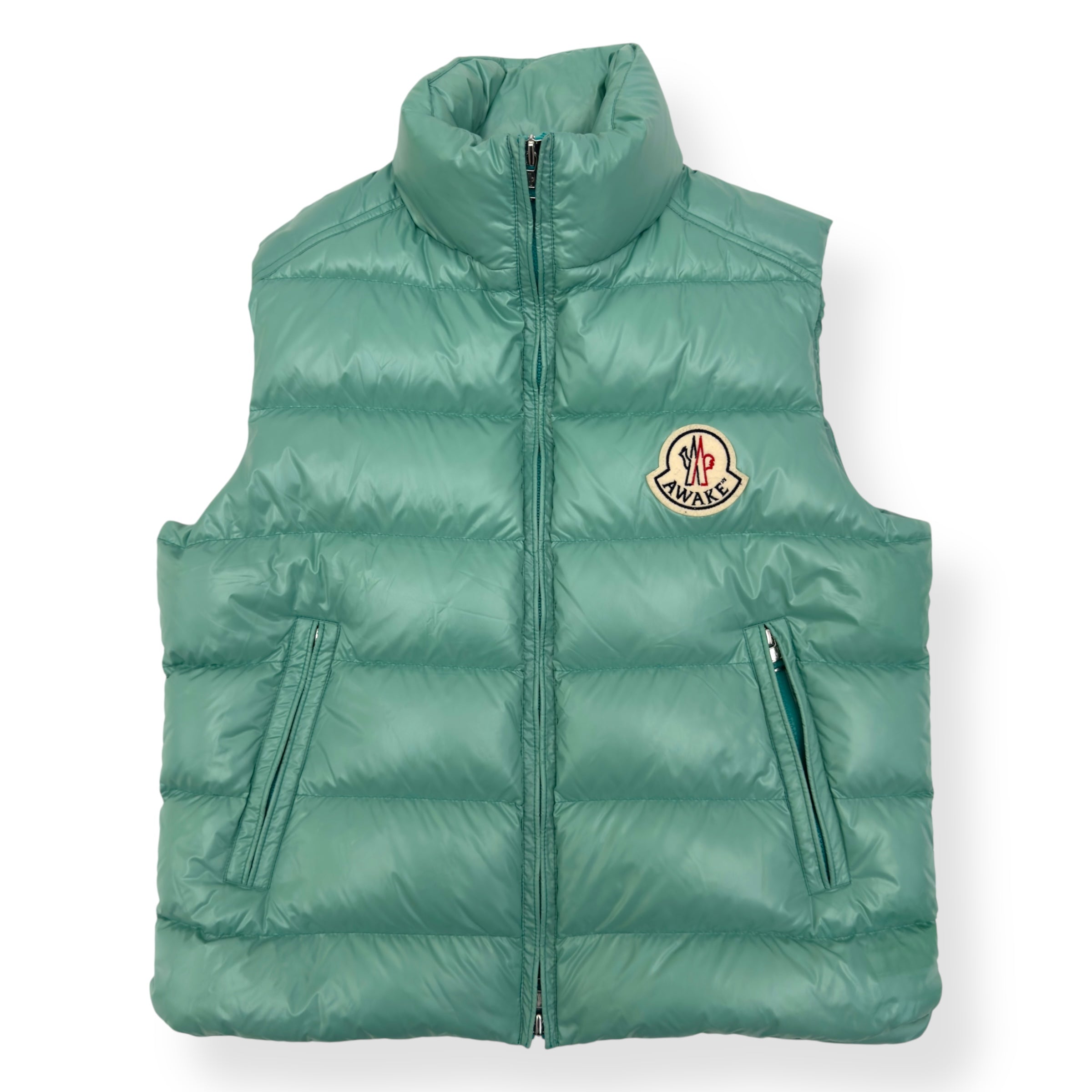 MONCLER X AWAKE DOWN PADDED VEST MINT GREEN 2 / S