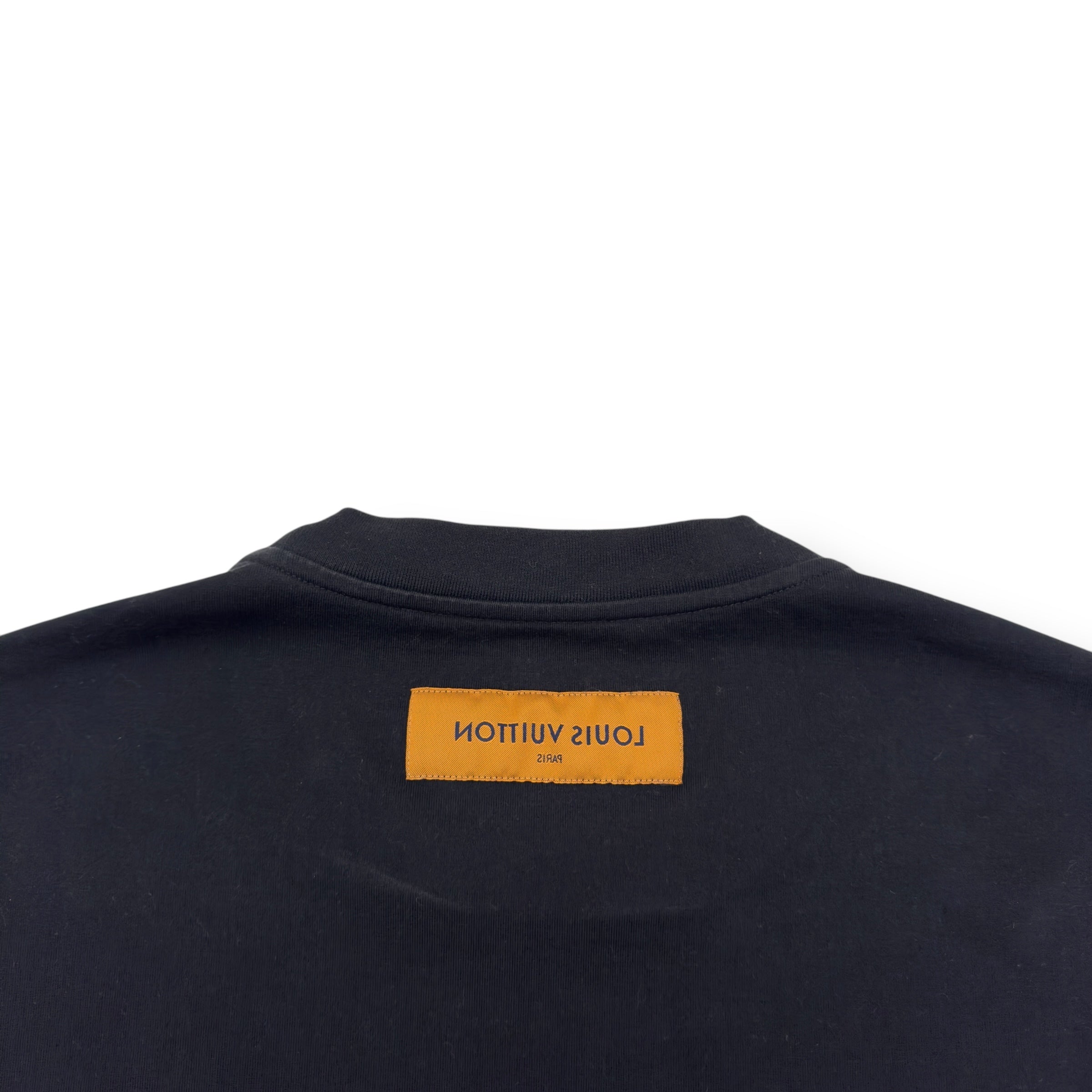 LOUIS VUITTON LOGO PRINT T-SHIRT BLACK / GREEN L