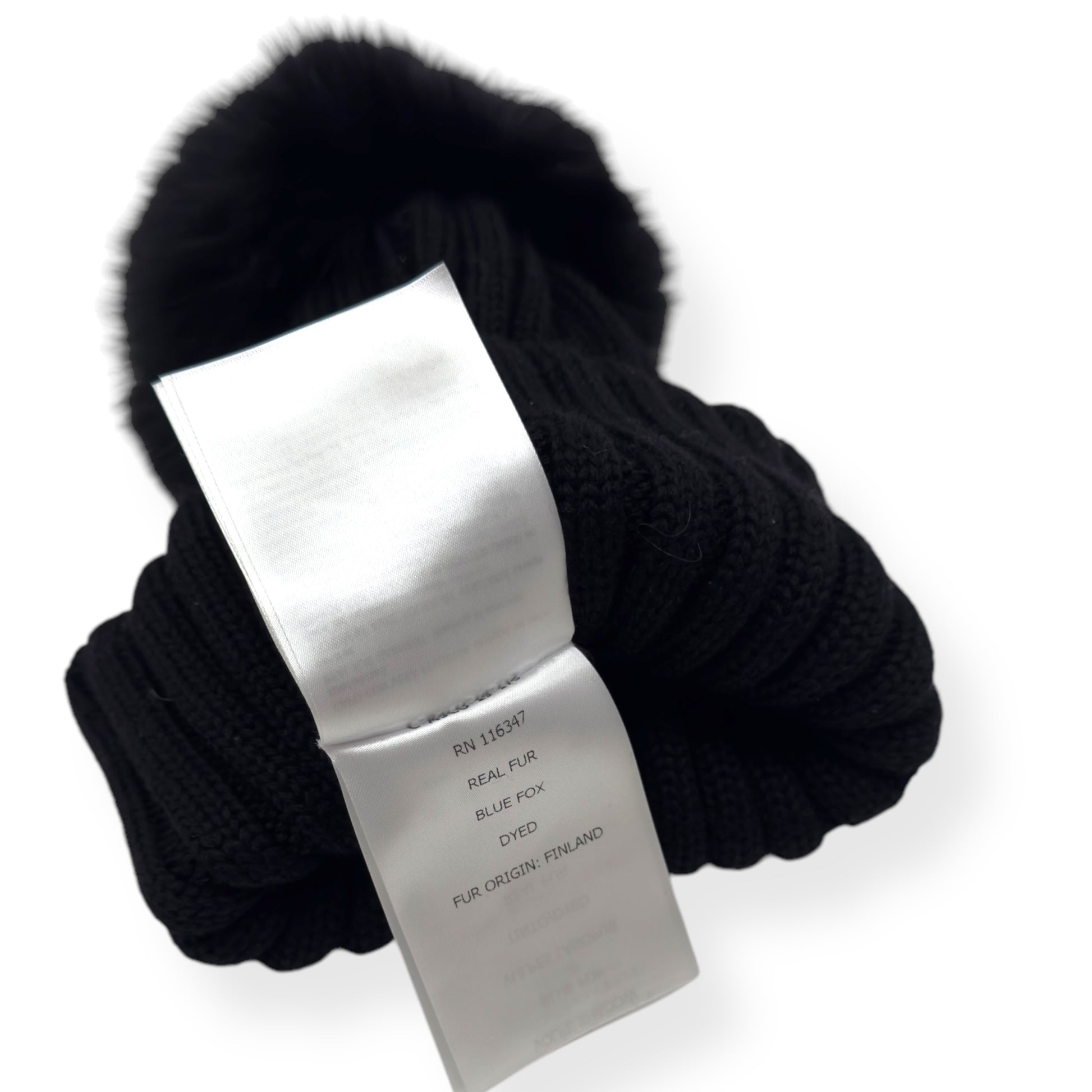 MONCLER WOOL BEANIE WITH POM POM BLACK O/S – Wylist