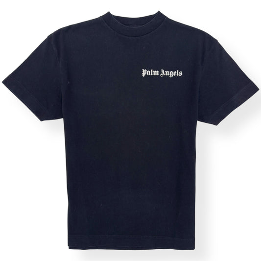 PALM ANGELS COTTON T-SHIRT BLACK / WHITE XS
