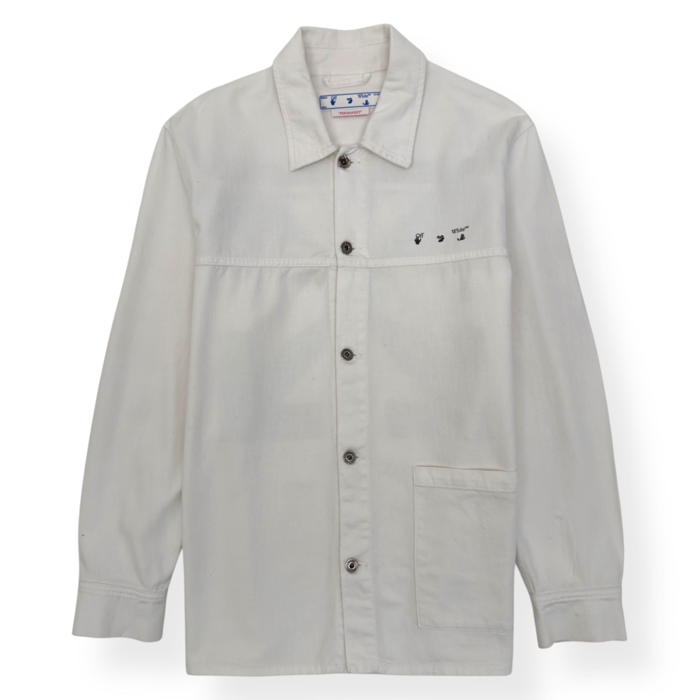 OFF-WHITE CARAVAGGIO ARROW DENIM SHIRT WHITE / BLACK M