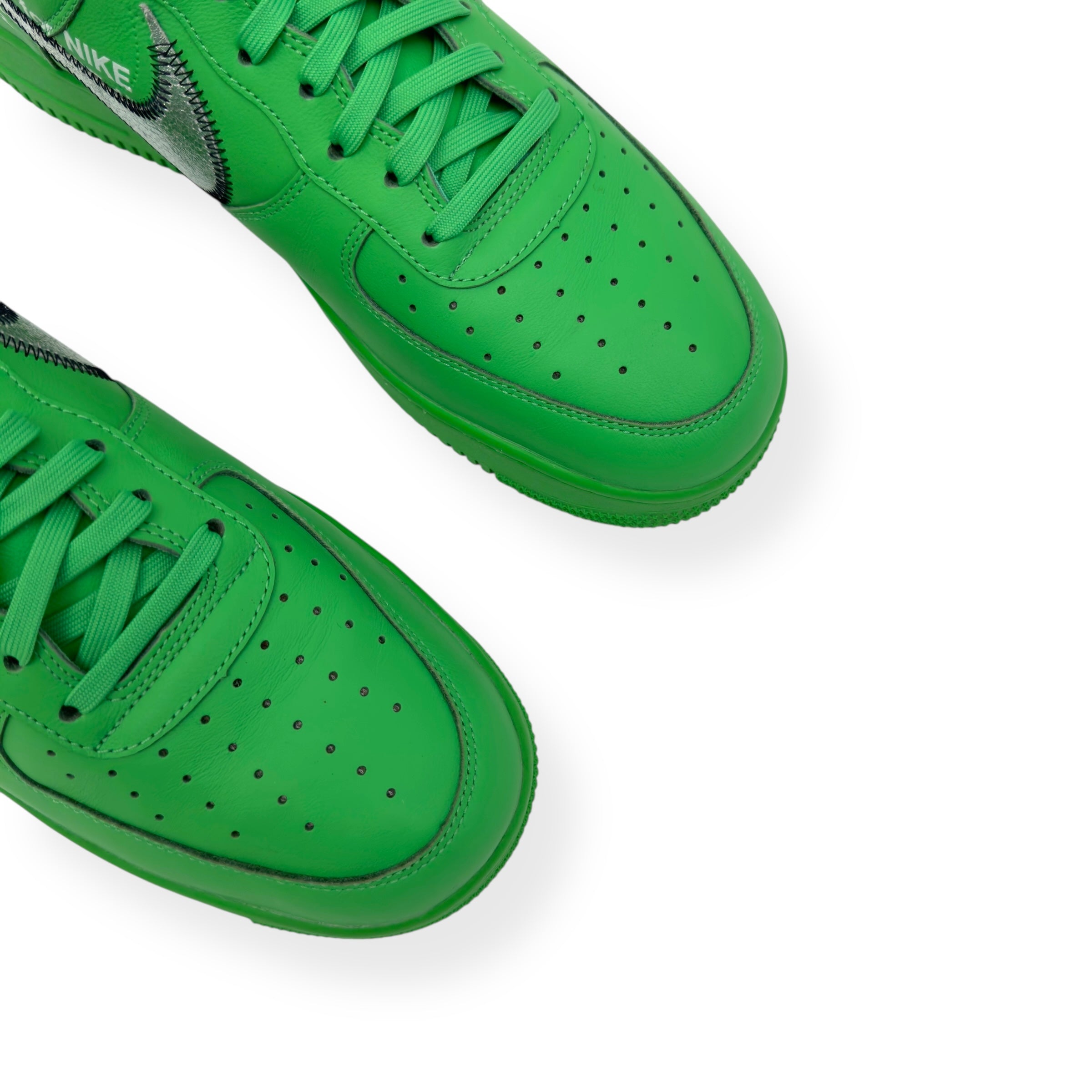 NIKE AIRFORCE 1 X OFF-WHITE LOW TOP SNEAKER BROOKLYN GREEN UK11