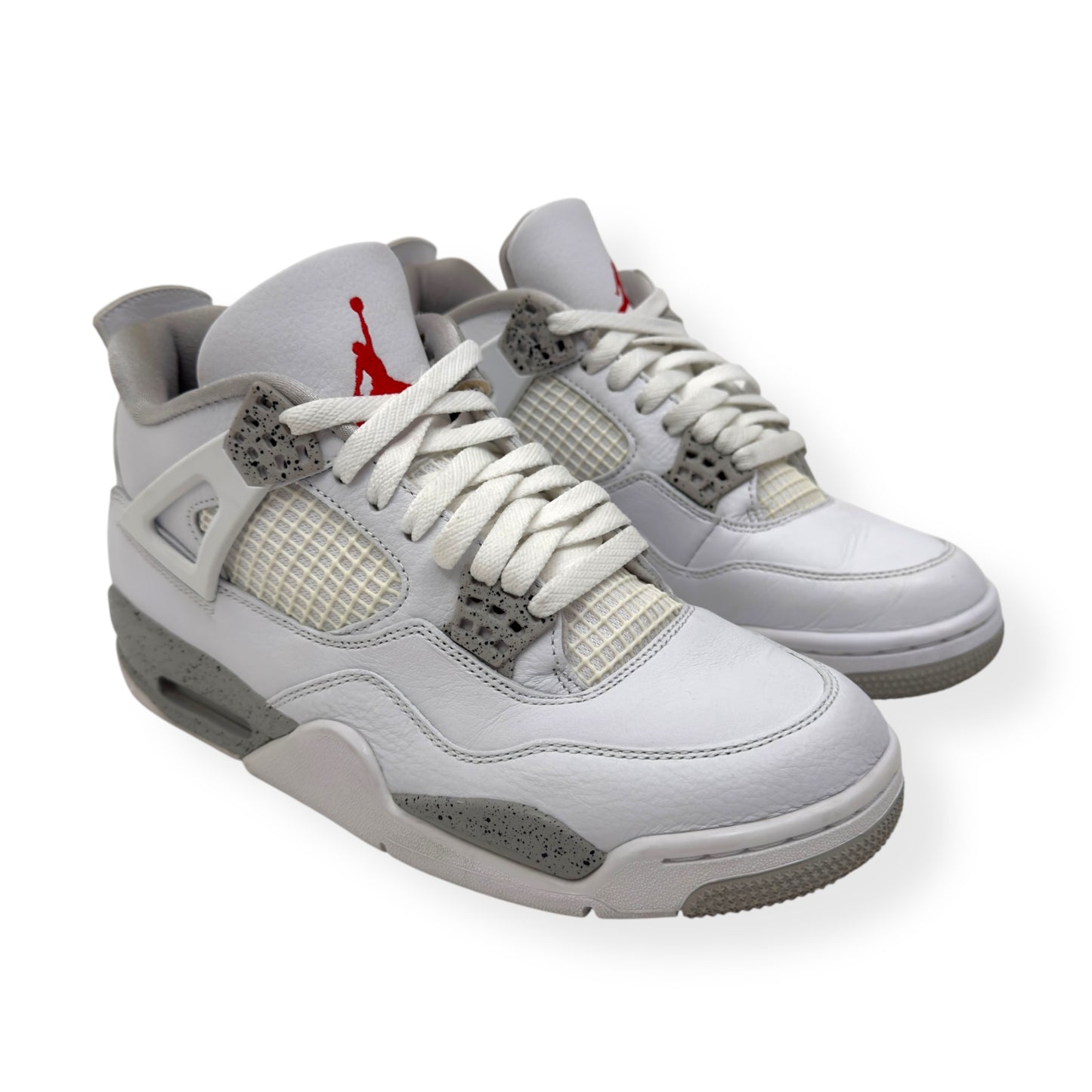 AIR JORDAN 4 RETRO SNEAKER WHITE OREO UK7