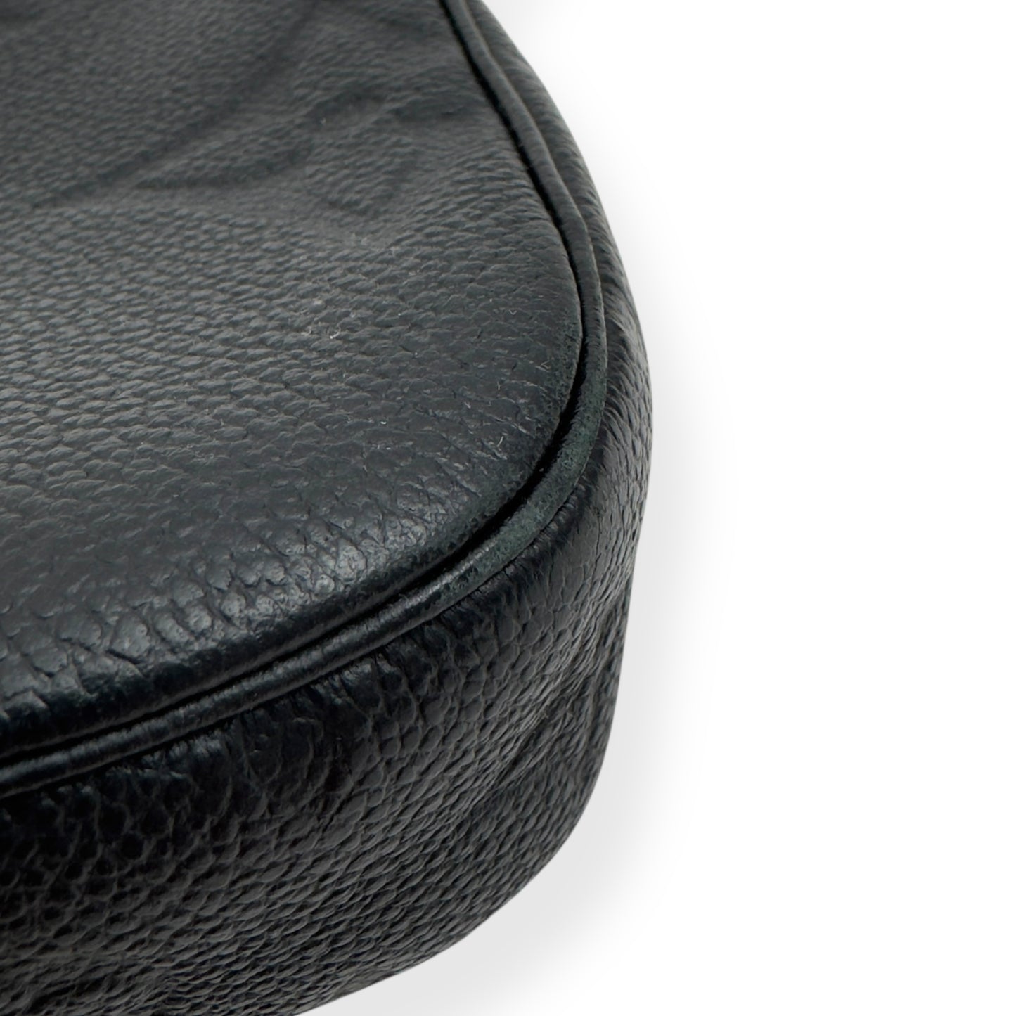 LOUIS VUITTON MULTI POUCHETTE ACCESSORIES MONOGRAM EMPREINTE LEATHER BAG BLACK / CREAM S