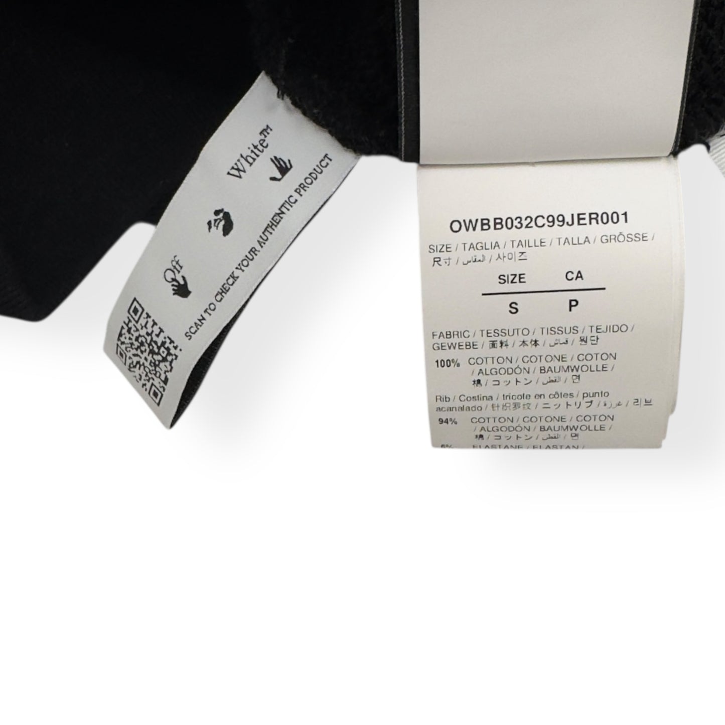 OFF-WHITE DIAG REGULAR HOODIE BLACK / WHITE S