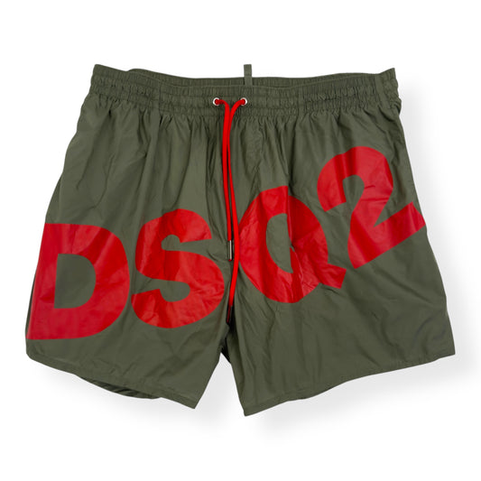 DSQUARED2 DSQ2 SWIM SHORTS GREEN / RED 50 / L