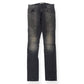 BALMAIN RIBBED DENIM JEANS GREY W30”