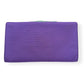 MULBERRY CLOTH CLUTCH WALLET PURPLE / SILVER