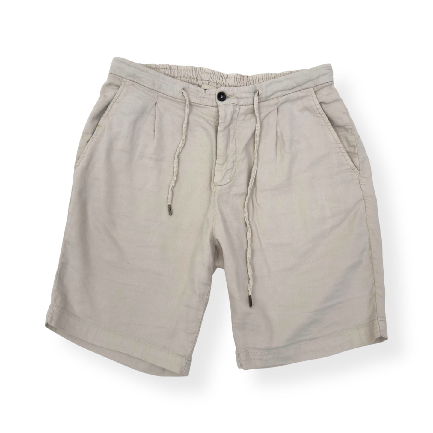 THOM SWEENEY LINEN BLEND SHORTS CREAM 48 / S