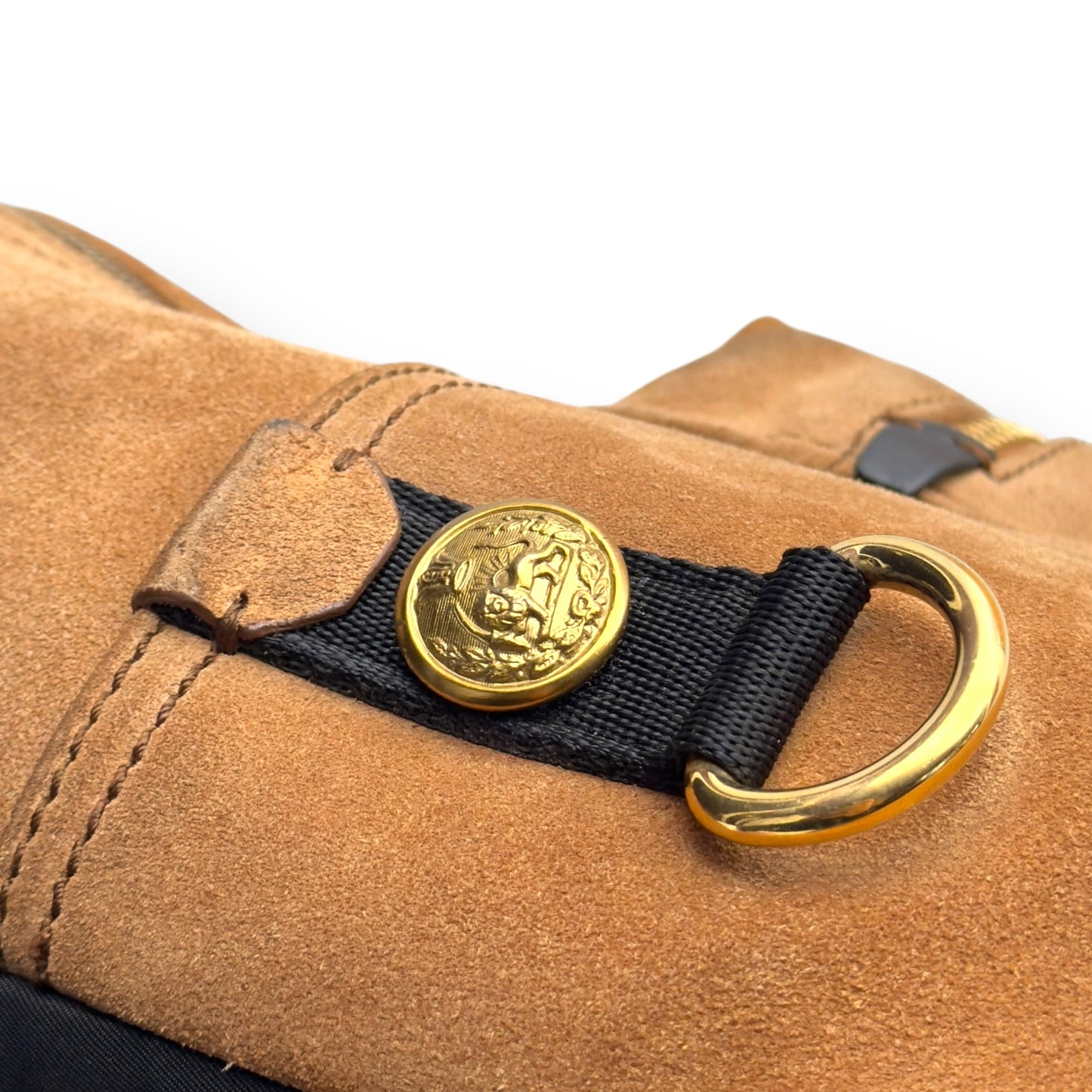 DOLCE & GABBANA SUEDE BACKPACK TAN / BLACK M