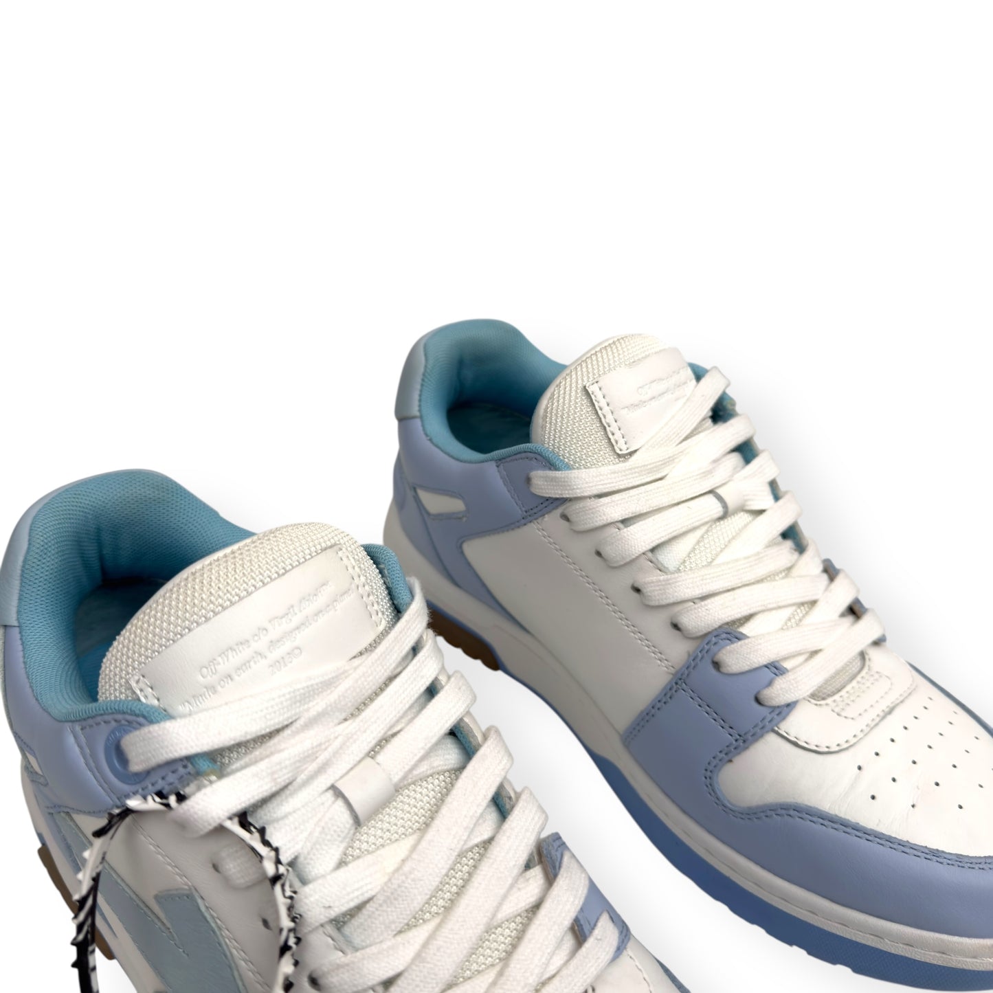 OFF-WHITE OUT OF OFFICE LOW TOP SNEAKER LIGHT BLUE UK8