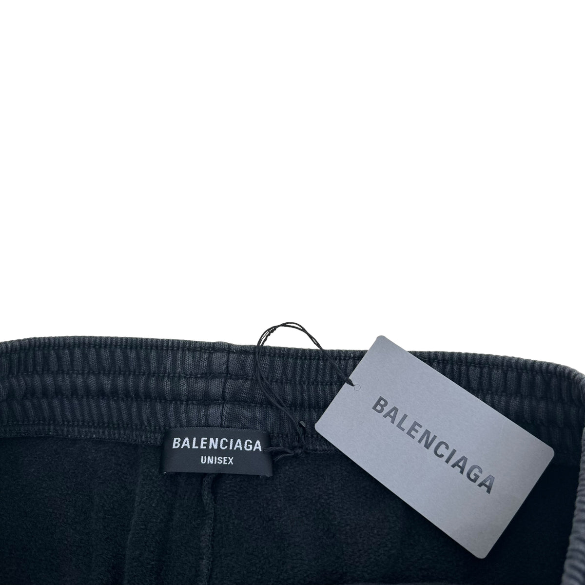 BALENCIAGA CROPPED WIDE-LEG SWEATPANTS WASHED GREY M