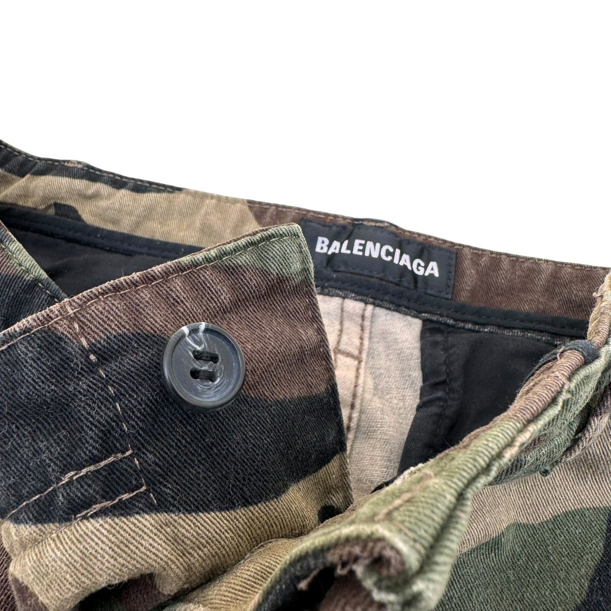 BALENCIAGA CARGO PANTS GREEN CAMO S