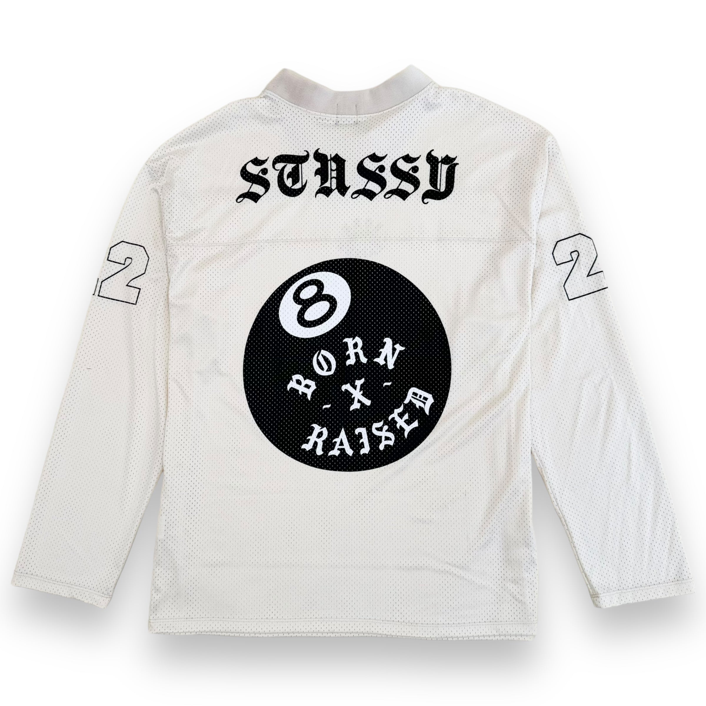 BORN X RAISED X STÜSSY C&C FOOTBALL JERSEY CREAM XXL