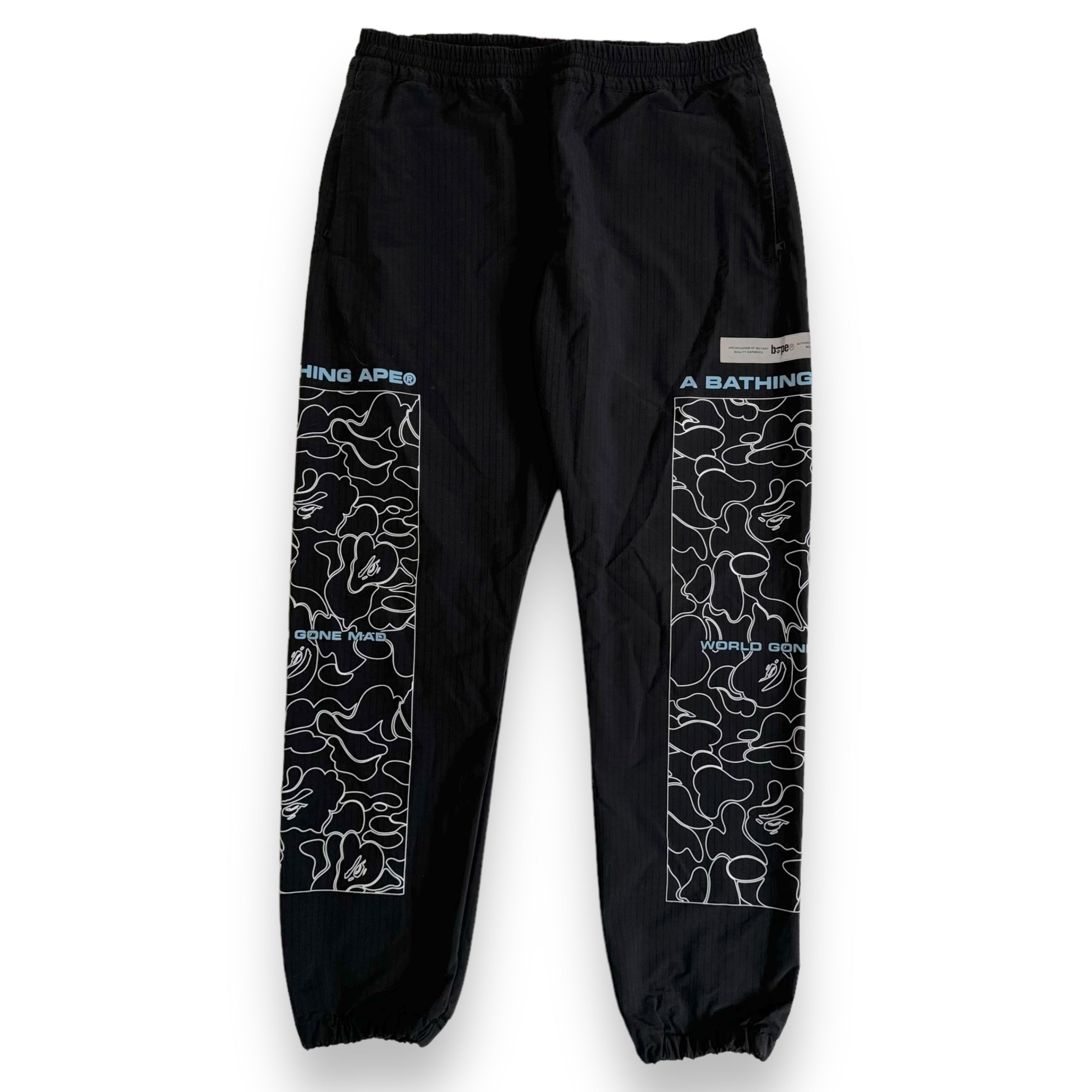 A BATHING APE TRACK PANTS BLACK L