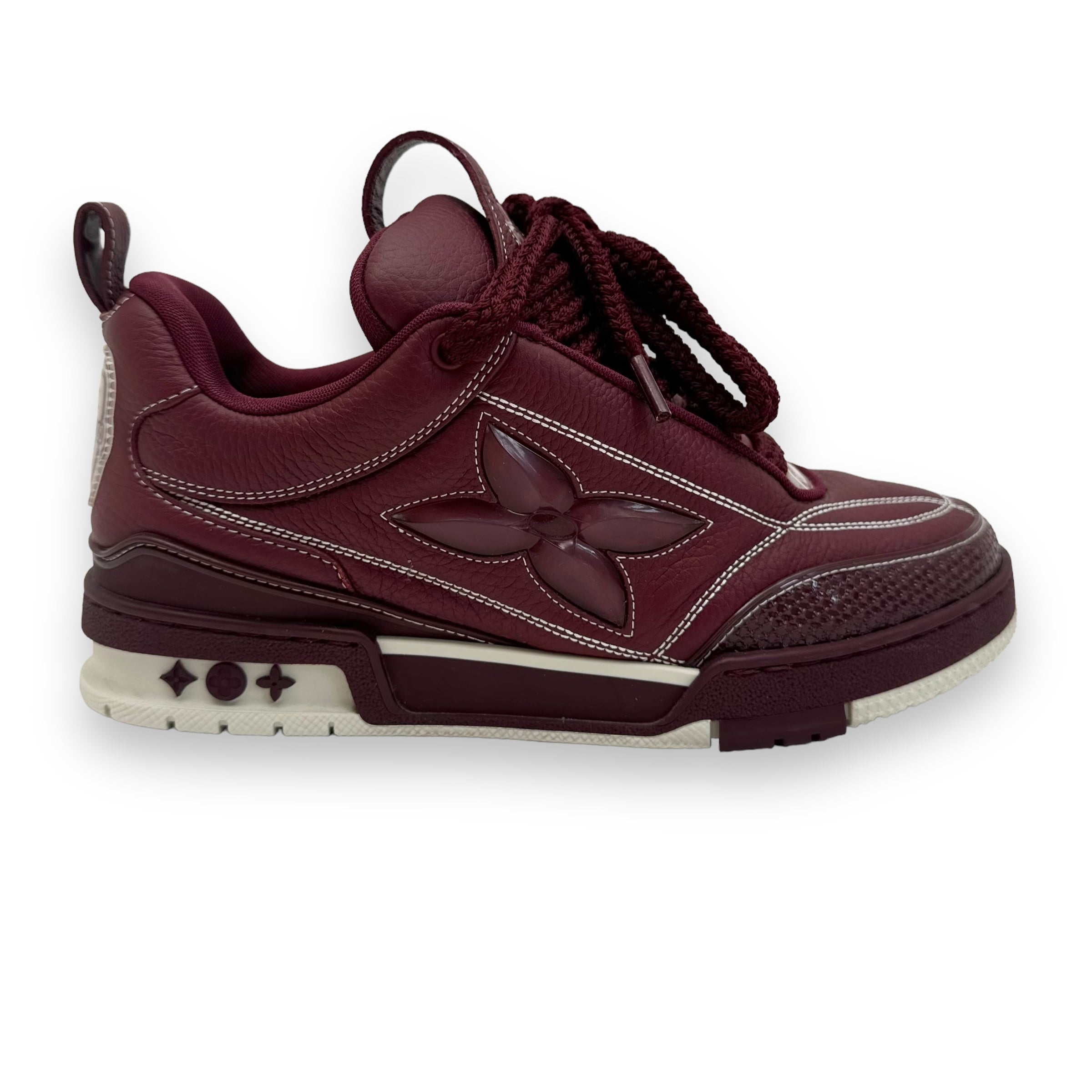 LOUIS VUITTON LV SKATE SNEAKER BORDEAUX RED UK7