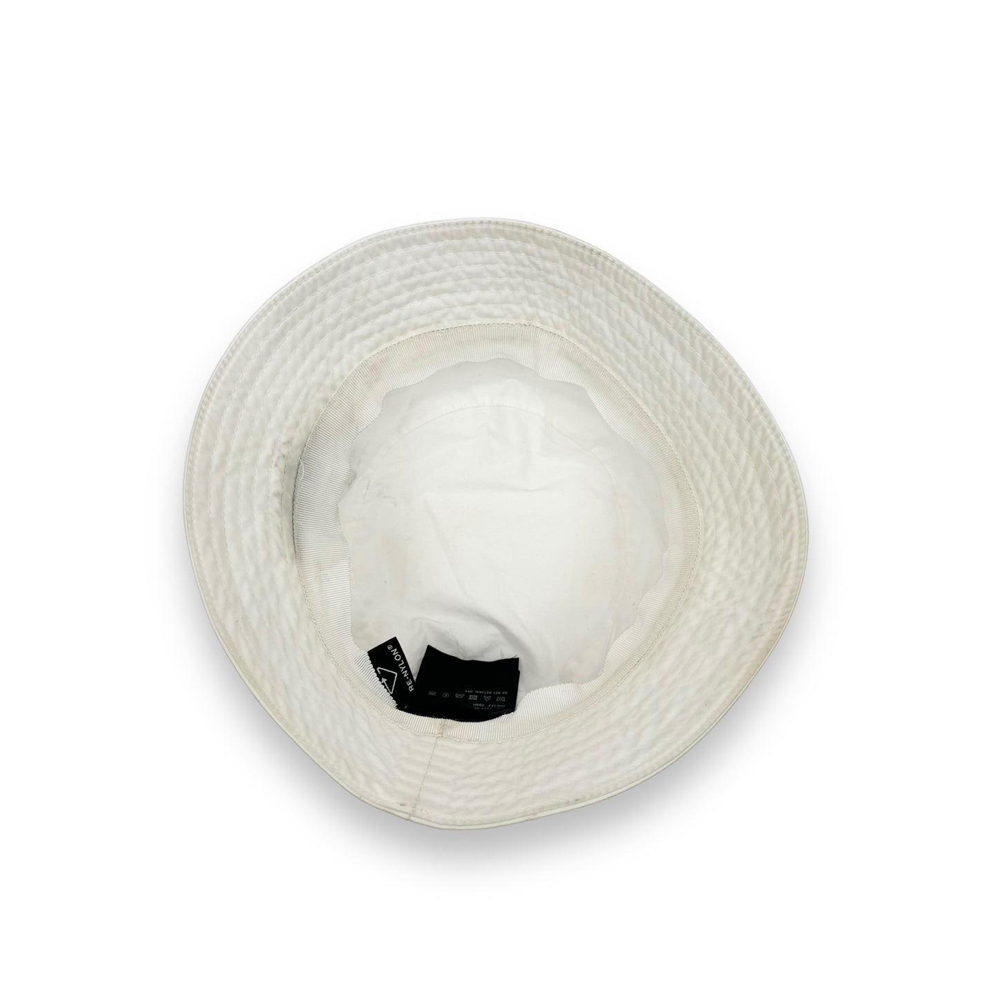 PRADA RE-NYLON BUCKET HAT WHITE M