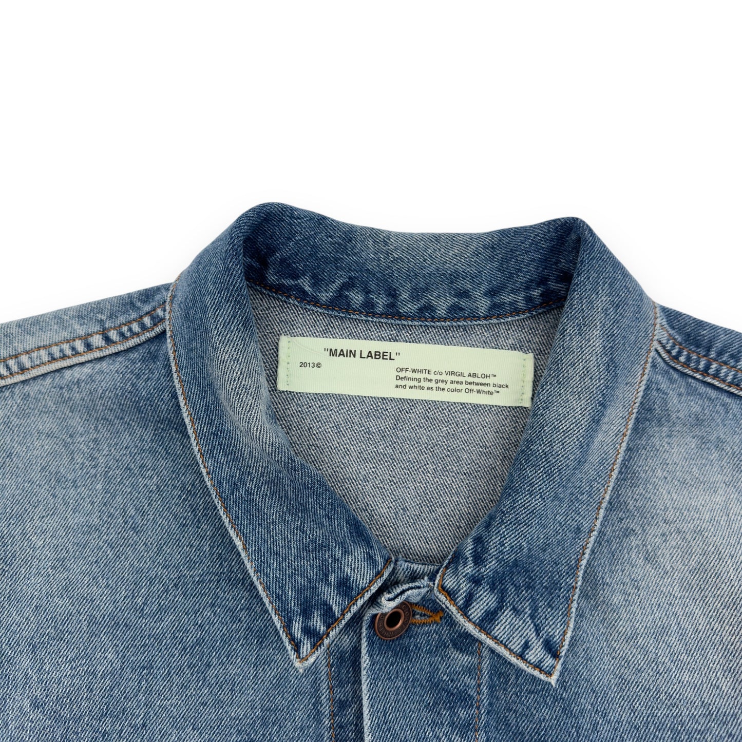 OFF-WHITE SPRAY PAINT DENIM JACKET BLUE M