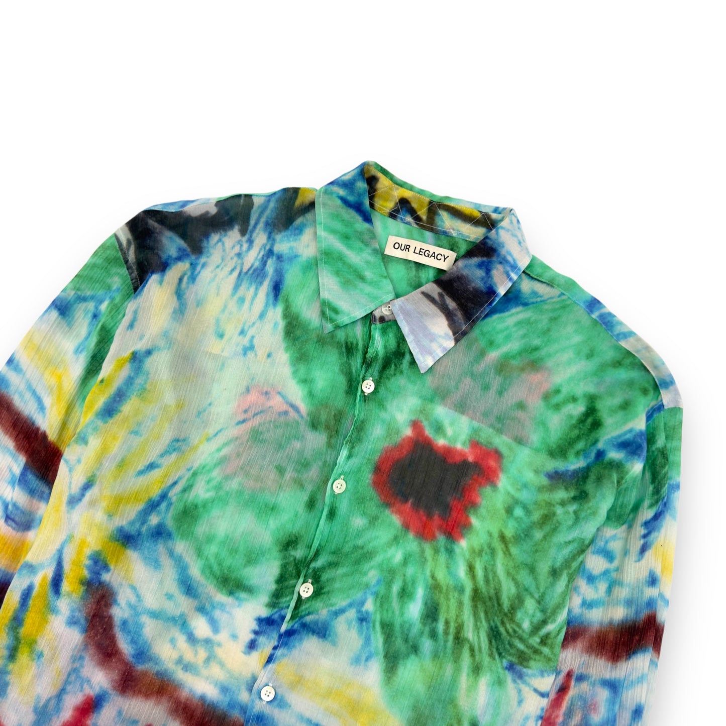 OUR LEGACY CHALK FLOWER ABOVE SHIRT MULTICOLOURED 52 / XL