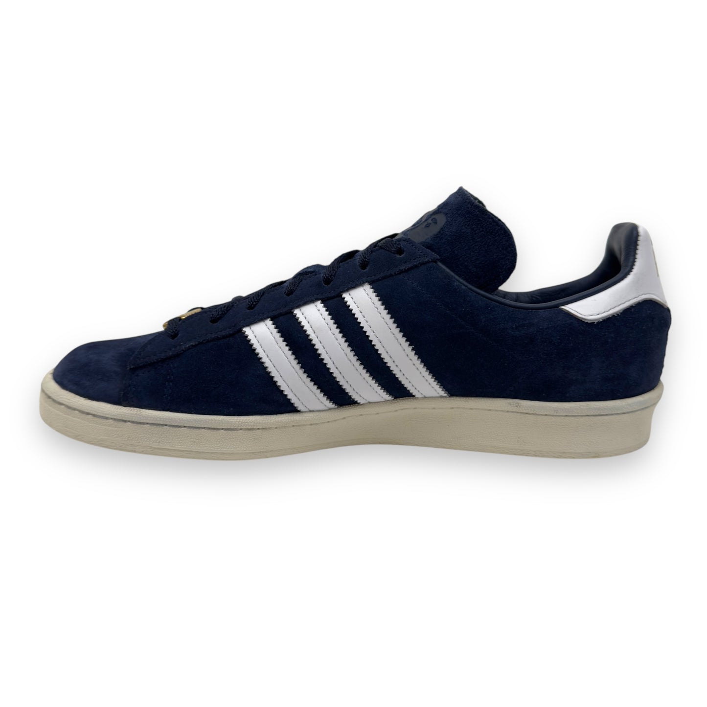 BAPE X ADIDAS CAMPUS 80S 30TH ANNIVERSARY SUEDE SNEAKER NAVY UK10.5