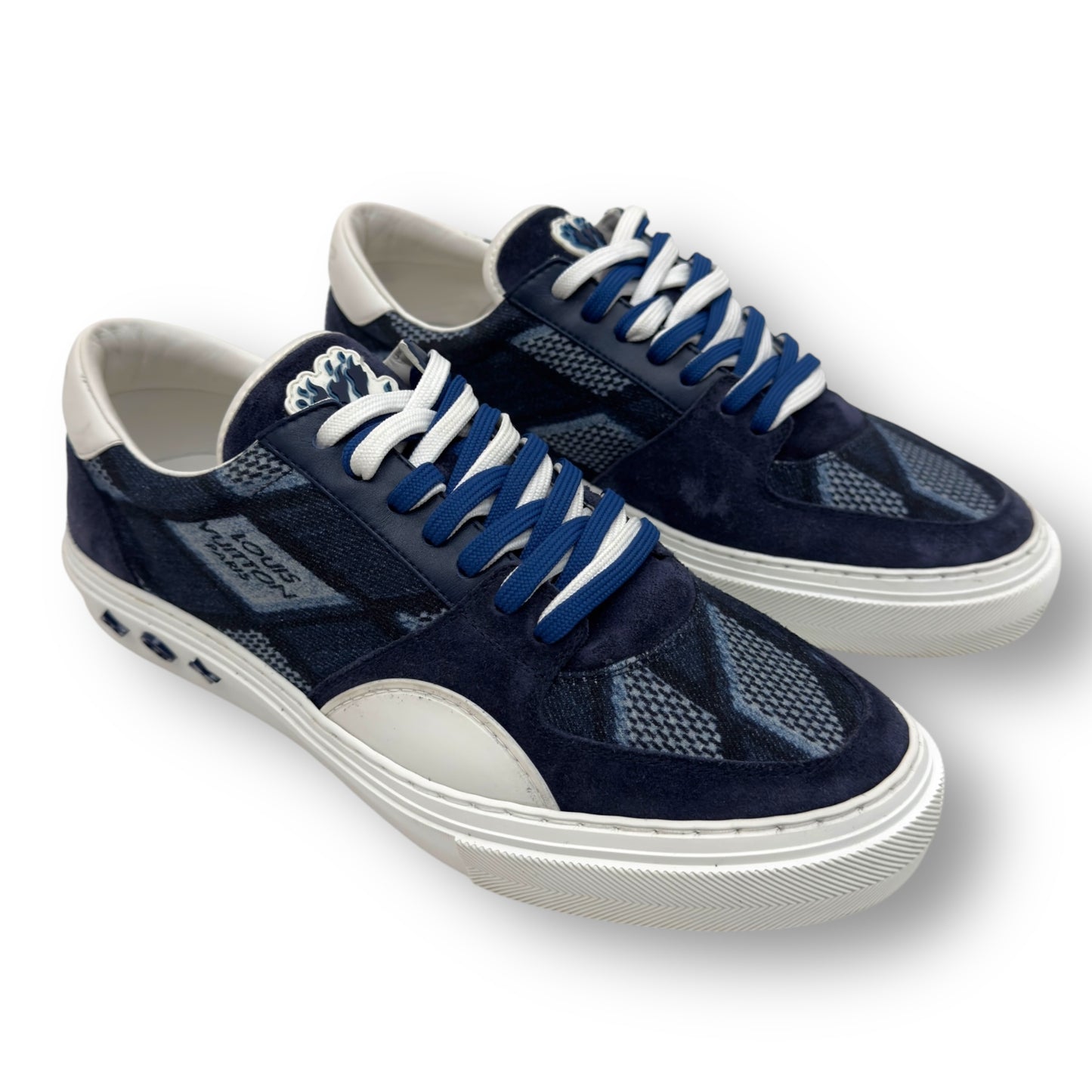 LOUIS VUITTON LV OLLIE RICHELIEU SNEAKER MARINE UK8