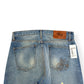 CHERRY LA BLOSSOM STRAIGHT-LEG EMBROIDERED JEANS BLUE W32”