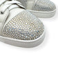 CHRISTIAN LOUBOUTIN LOUIS JUNIOR STRASS EMBELLISHED LOW TOP SNEAKER WHITE 43 / UK9