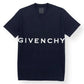 GIVENCHY LOGO EMBROIDERED T-SHIRT BLACK / WHITE L