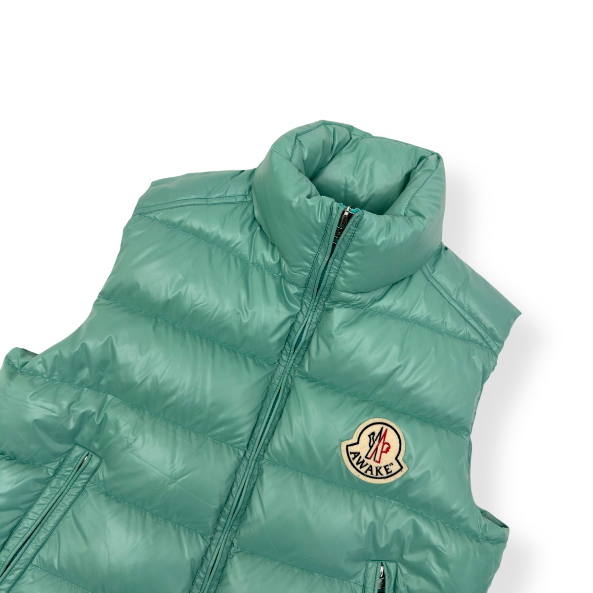 MONCLER X AWAKE DOWN PADDED VEST MINT GREEN 2 / S