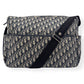 CHRISTIAN DIOR OBLIQUE JACQUARD CHANGING BAG BLACK / BEIGE L