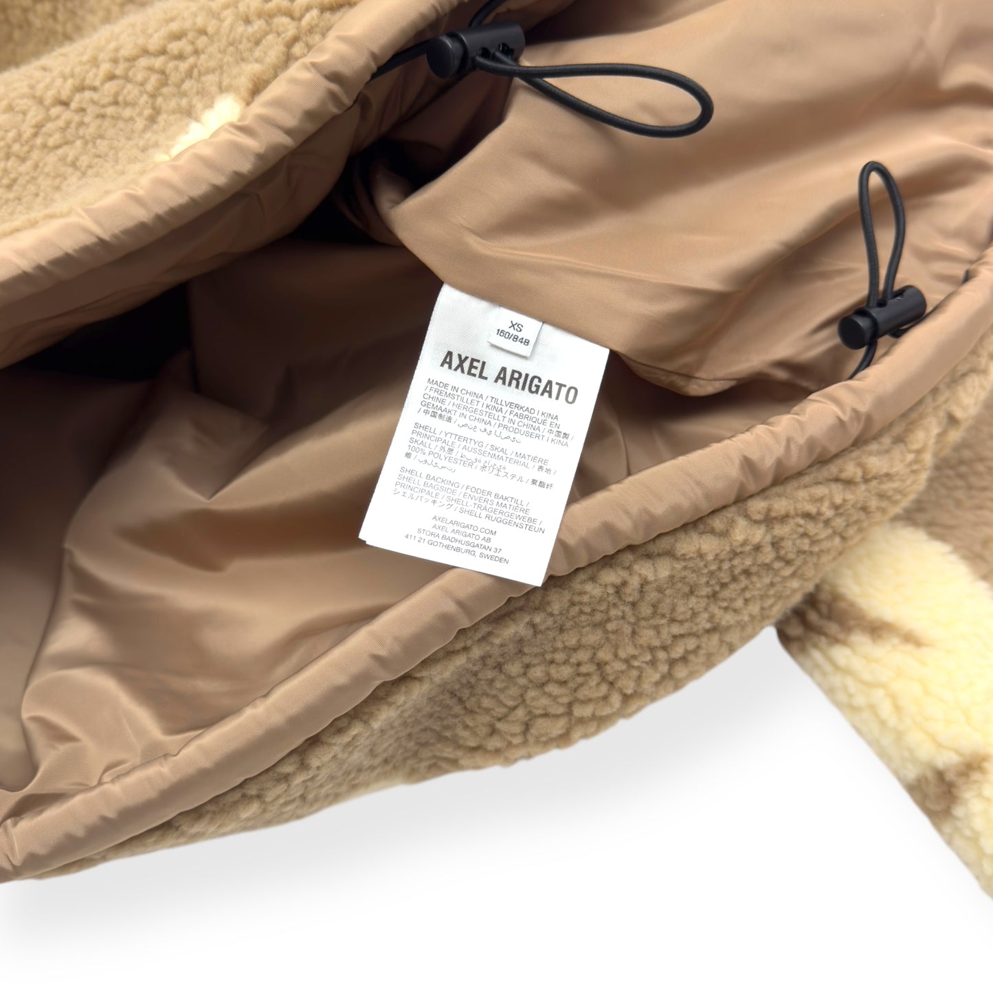 AXEL ARIGATO OVERSIZED BILLIE FLOWER FLEECE JACKET CAMEL XS