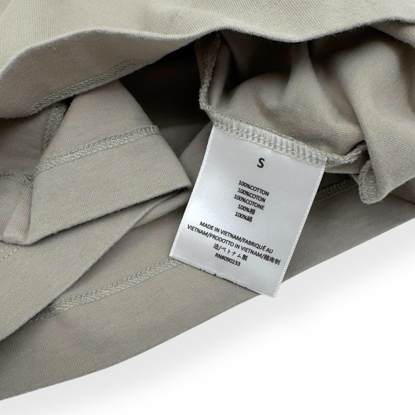ESSENTIALS FEAR OF GOD LONG SLEEVE CREW NECK COTTON T-SHIRT GREY S