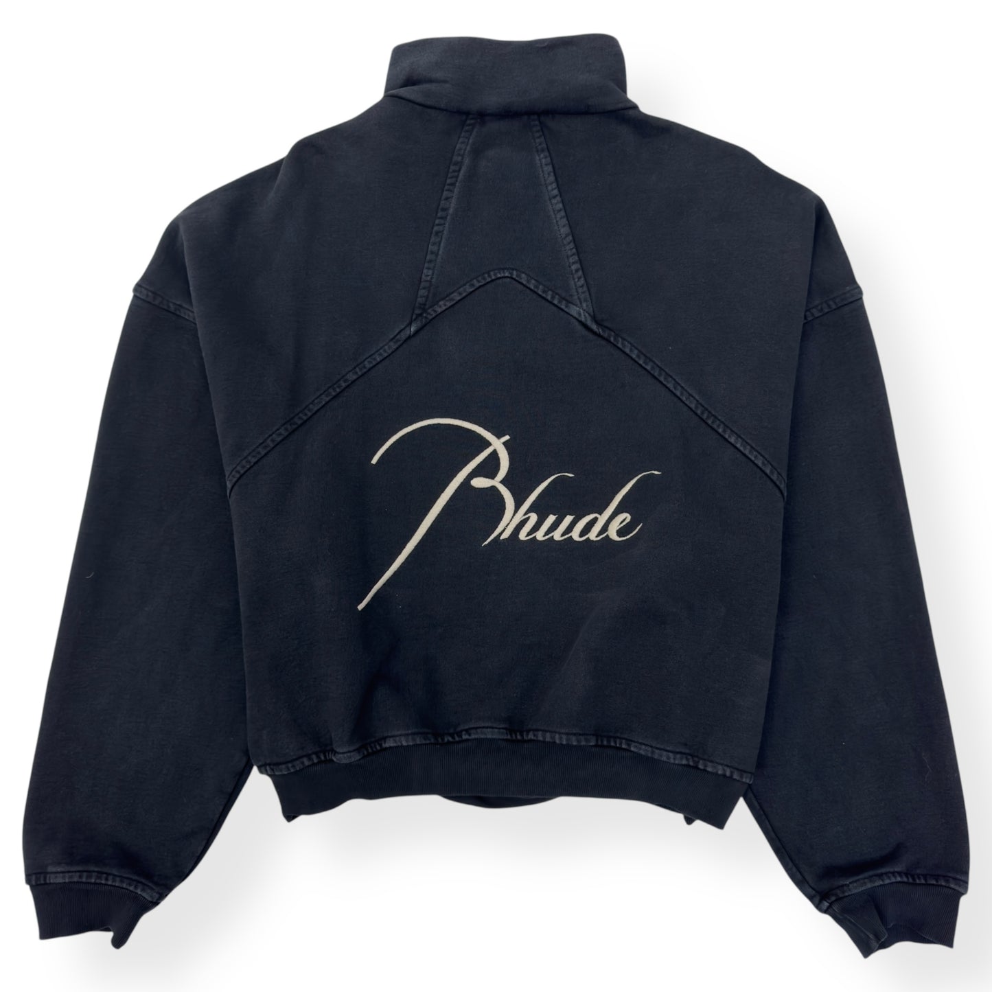 RHUDE 1/4 ZIP SWEATER BLACK S