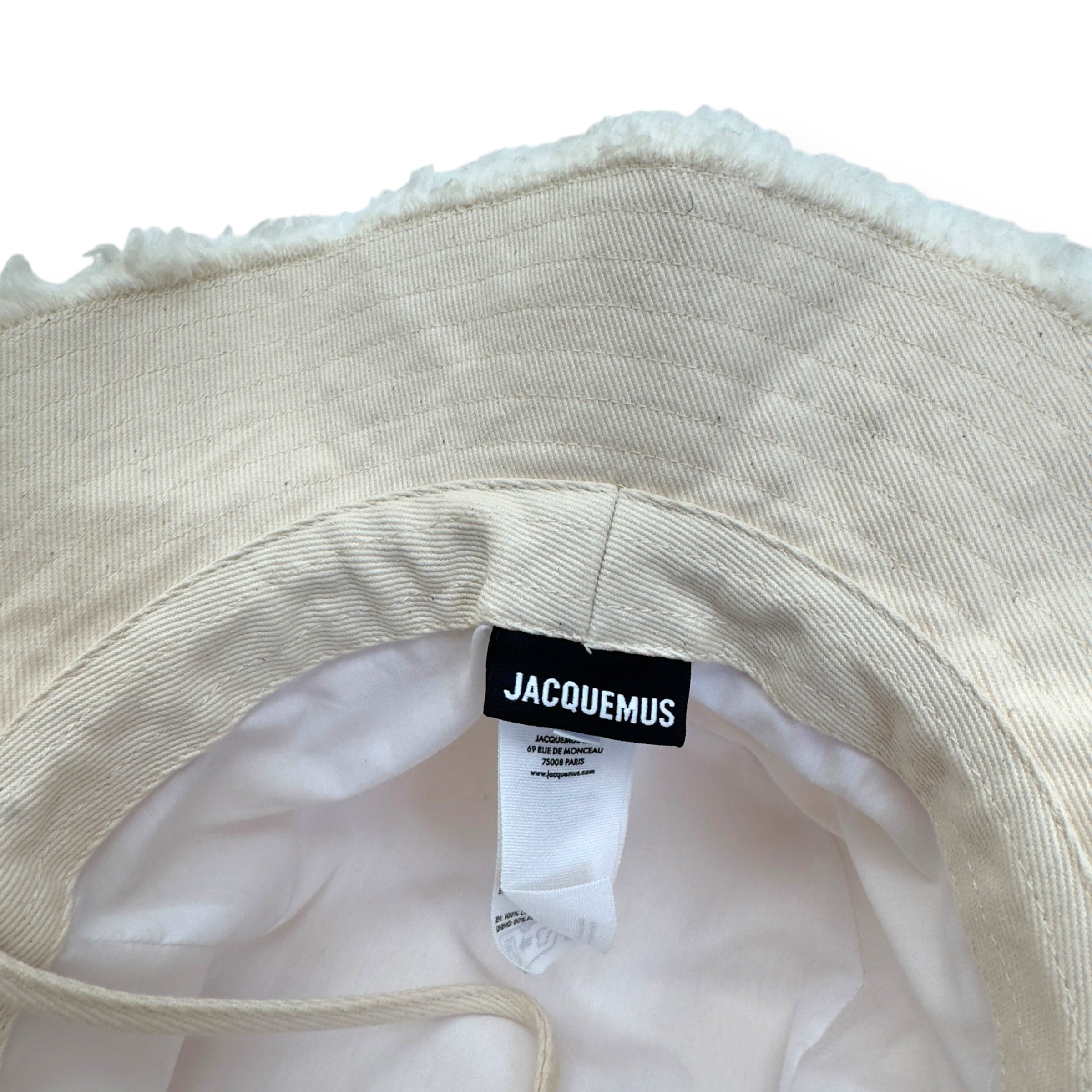 JACQUEMUS LE BOB ARTICHAUT BUCKET HAT OFF-WHITE 60