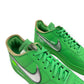 NIKE AIRFORCE 1 X OFF-WHITE LOW TOP SNEAKER BROOKLYN GREEN UK11