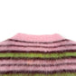 MARNI MOHAIR LONG-SLEEVE CREWNECK STRIPED SWEATER PINK / GREEN 48 / M