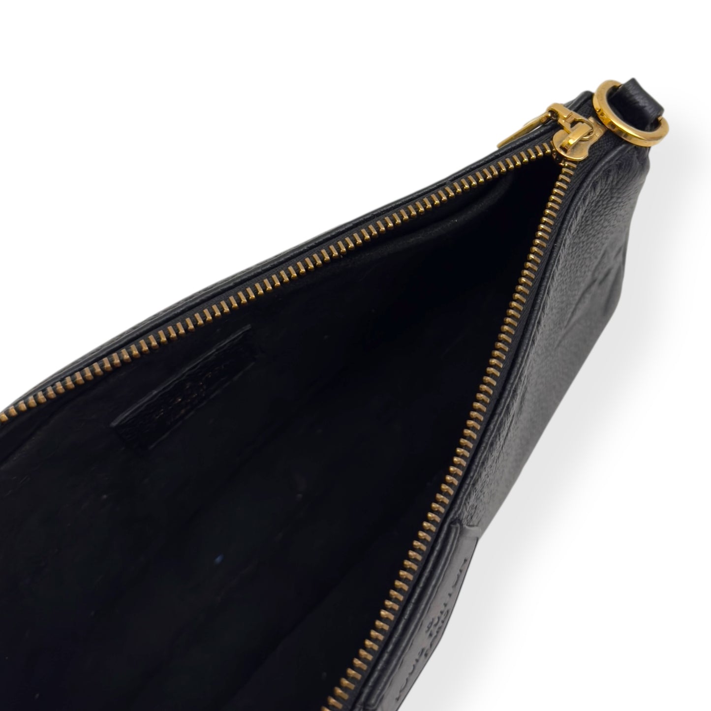 LOUIS VUITTON MULTI POUCHETTE ACCESSORIES MONOGRAM EMPREINTE LEATHER BAG BLACK / CREAM S