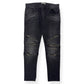 BALMAIN WASHED BIKER JEANS BLACK W34”