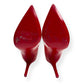 CHRISTIAN LOUBOUTIN PIGALLE 100MM PATENT LEATHER POINTED TOE PUMPS RED 36 / UK3