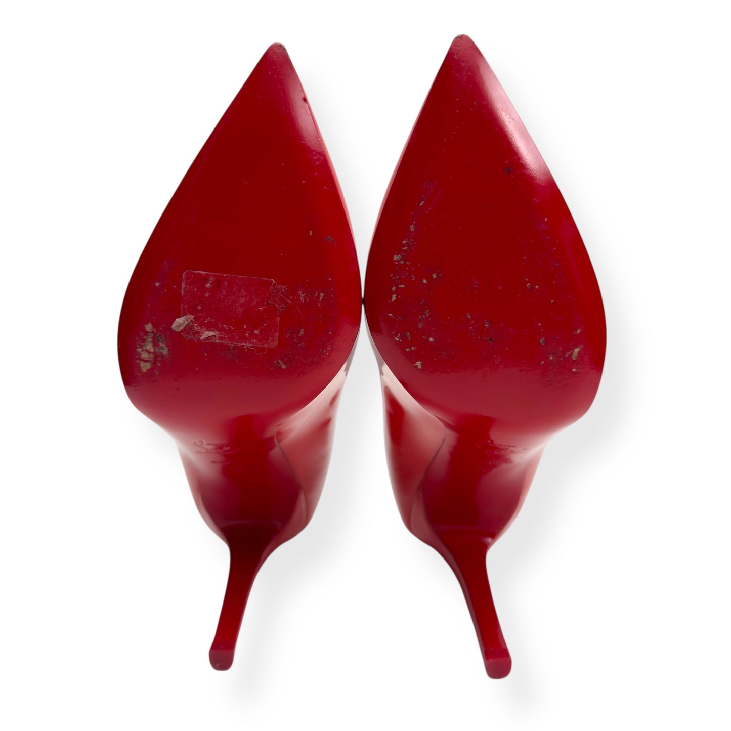 CHRISTIAN LOUBOUTIN PIGALLE 100MM PATENT LEATHER POINTED TOE PUMPS RED 36 / UK3