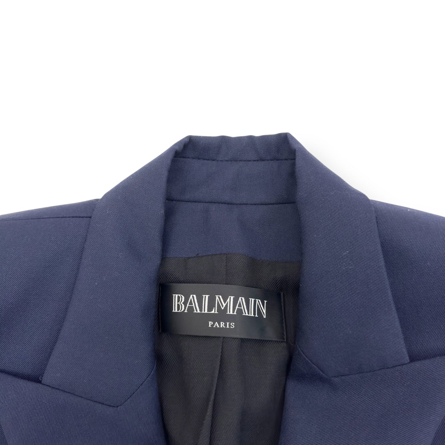 BALMAIN DOUBLE-BREASKTED WOOL BLAZER NAVY 38 / S / UK10