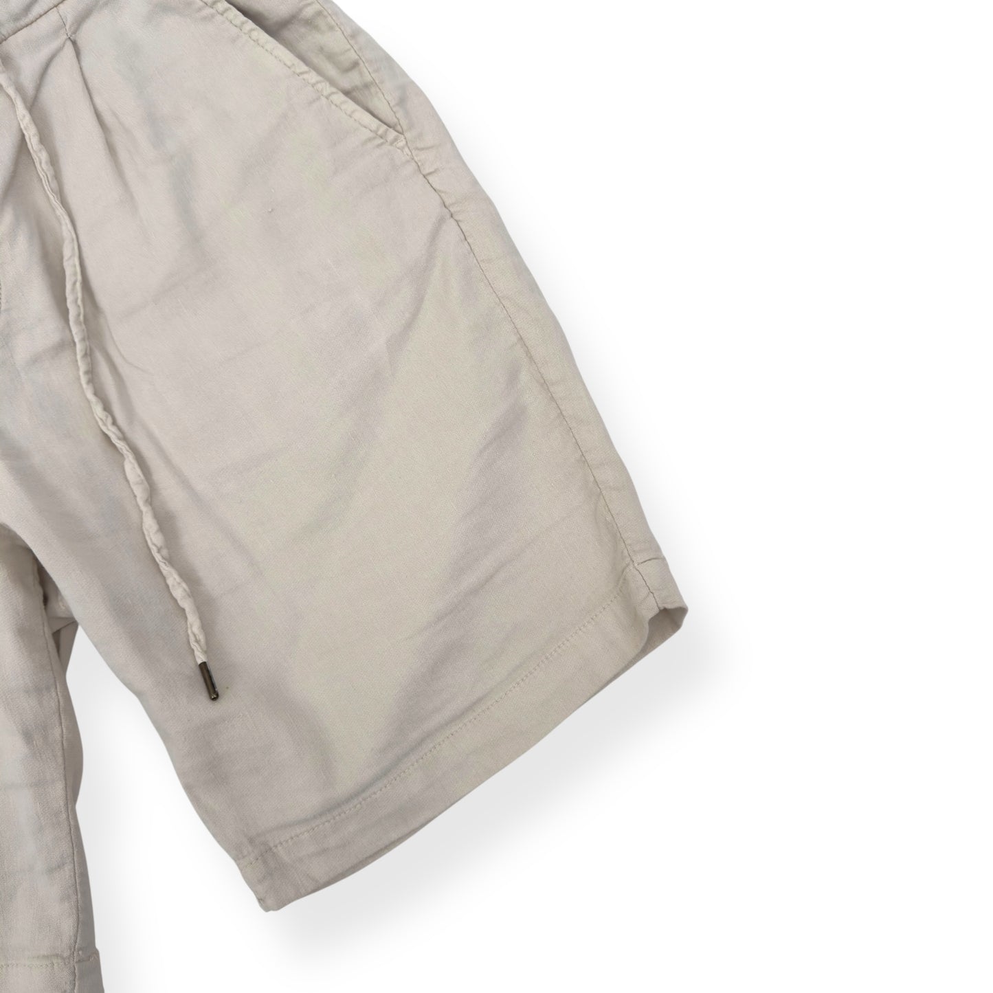 THOM SWEENEY LINEN BLEND SHORTS CREAM 48 / S