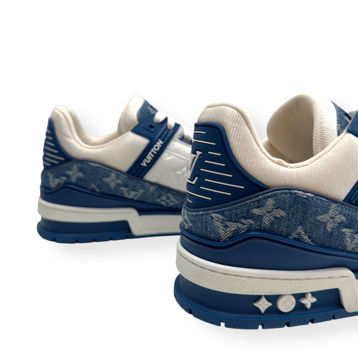 LOUIS VUITTON LV MONOGRAM DENIM SNEAKER BLUE / WHITE UK9.5