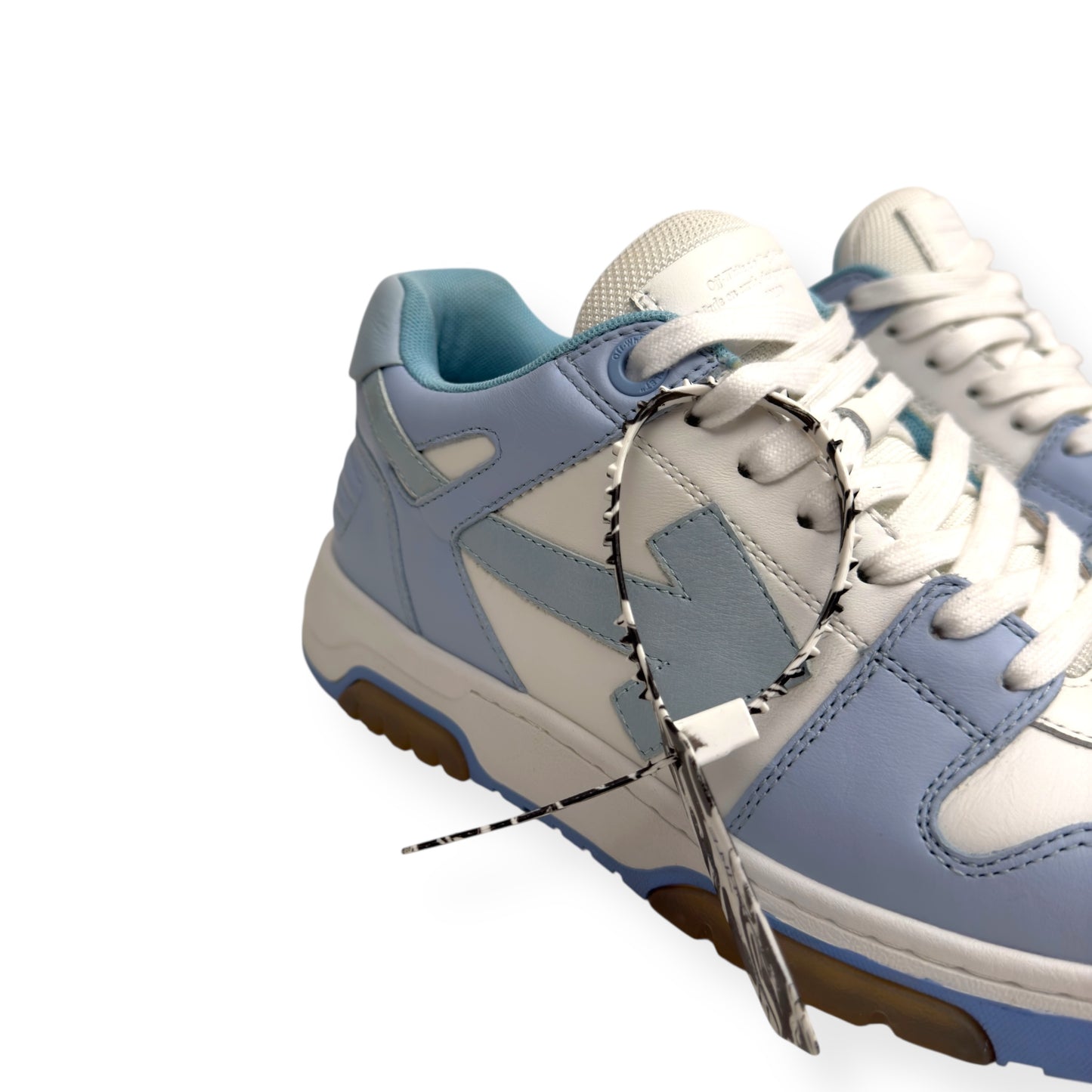 OFF-WHITE OUT OF OFFICE LOW TOP SNEAKER LIGHT BLUE UK8