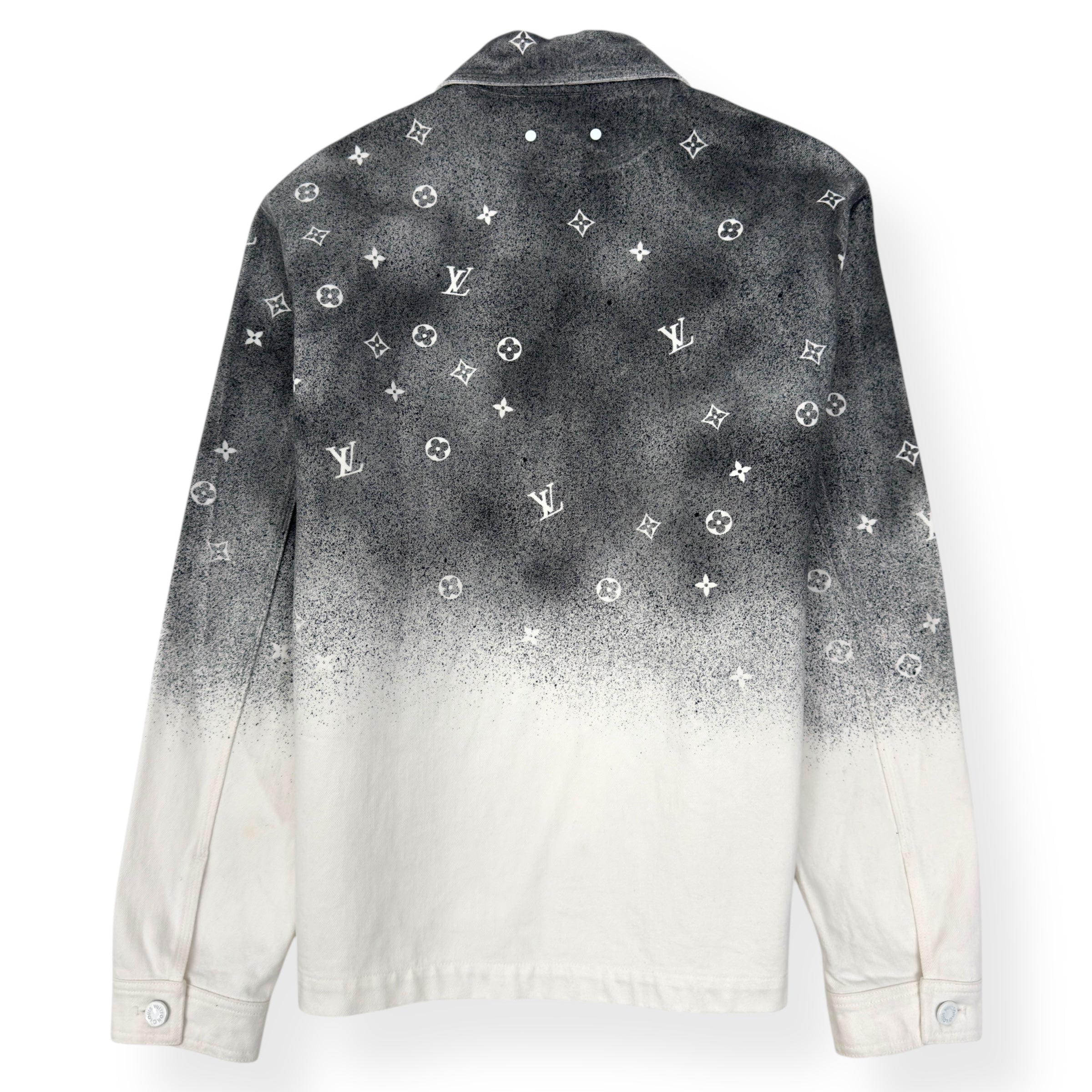 LOUIS VUITTON WORKWEAR GRADIENT MONOGRAM JACKET GREY / WHITE L